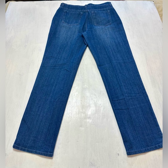Gl Gloria Vanderbilt Amanda Jeans Women’s 12 Blue Stretch Straight Leg Denim - Picture 2 of 9